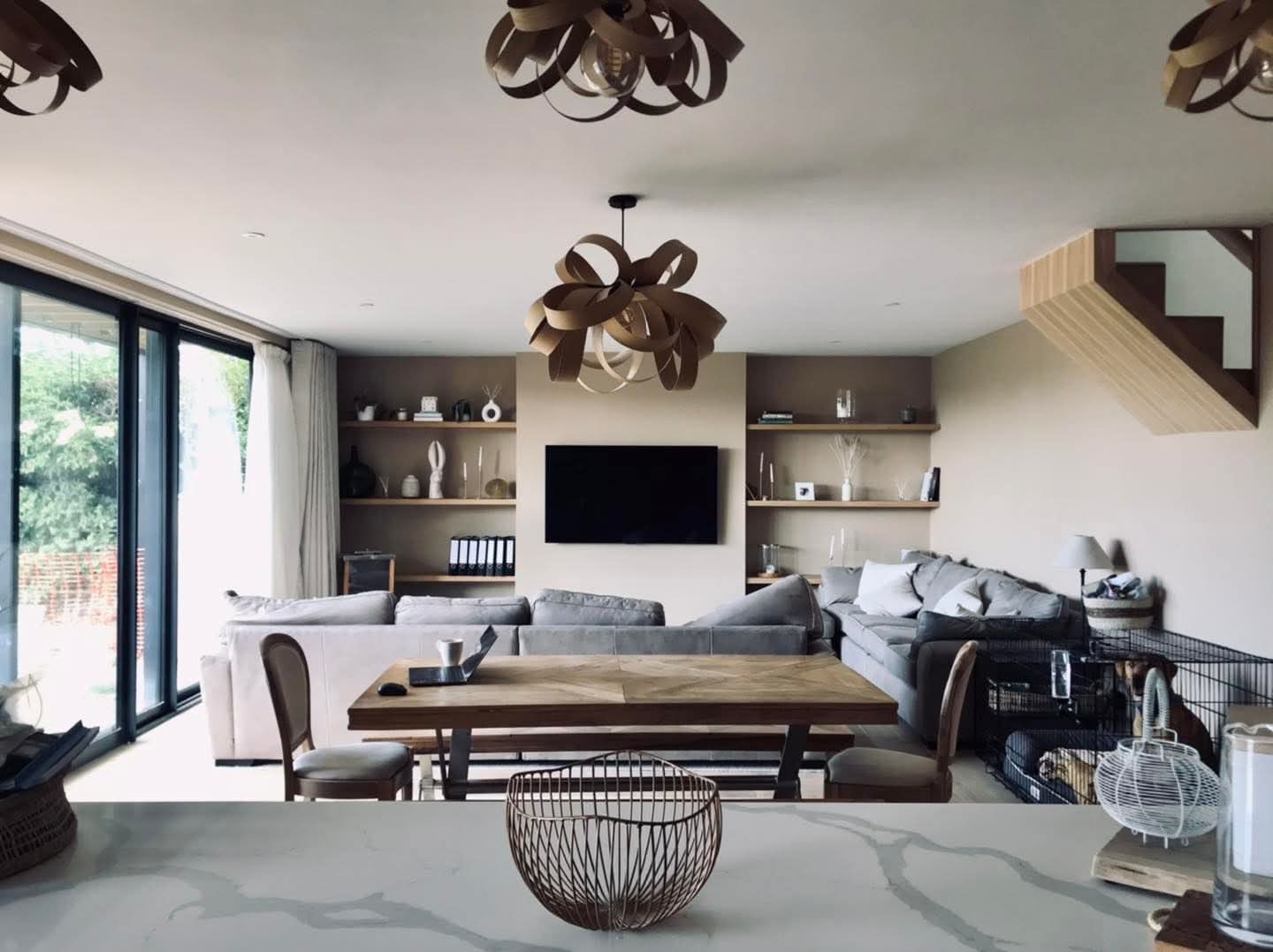 Bright, freshly cleaned living room interior
